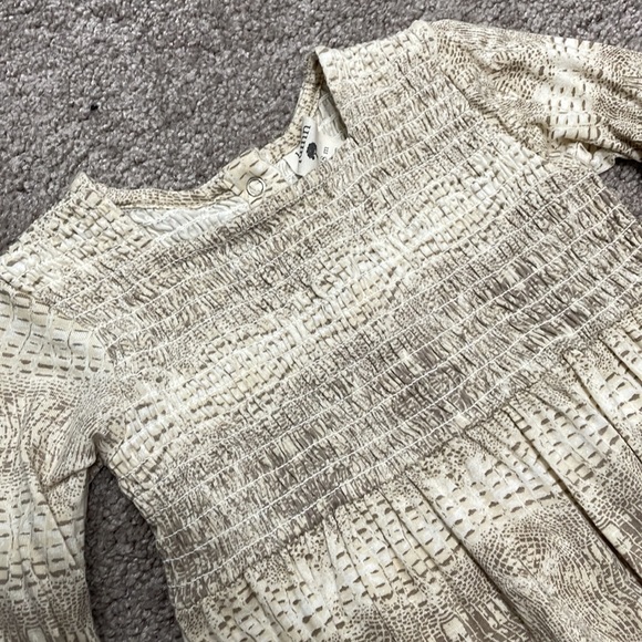 Kate Quinn Neutral Croc Smocked Jumpsuit - Picture 2 of 6